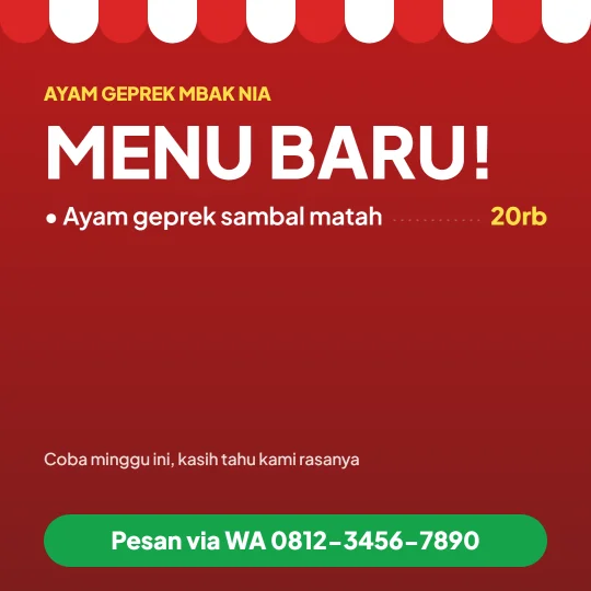 Contoh gambar menu baru