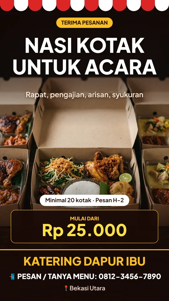 Contoh desain Pesanan Nasi Kotak (Katering Dapur Ibu)