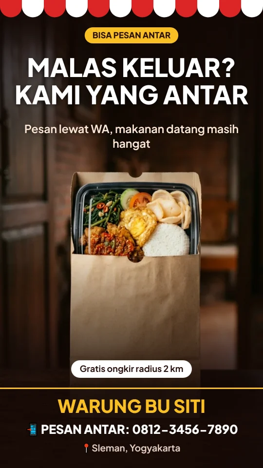 Contoh desain Bisa Pesan Antar (Warung Bu Siti)