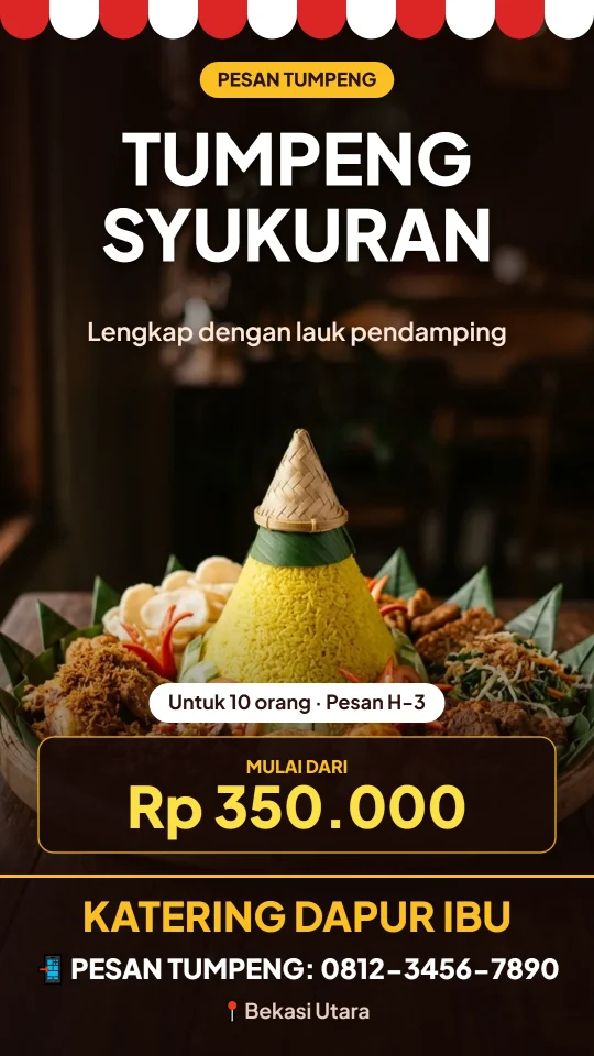 Contoh desain Tumpeng Syukuran (Katering Dapur Ibu)