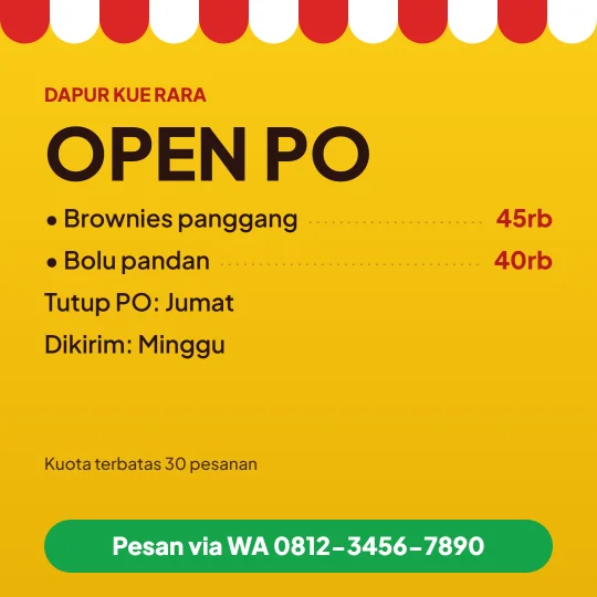 Contoh gambar open PO kue